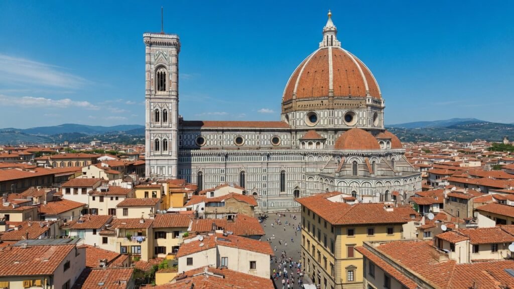 Vista panorámica del Duomo y el centro histórico de Florencia